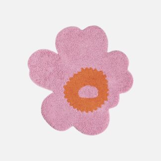 Unikko kukan muotoinen tuftattu kylpyhuoneen matto